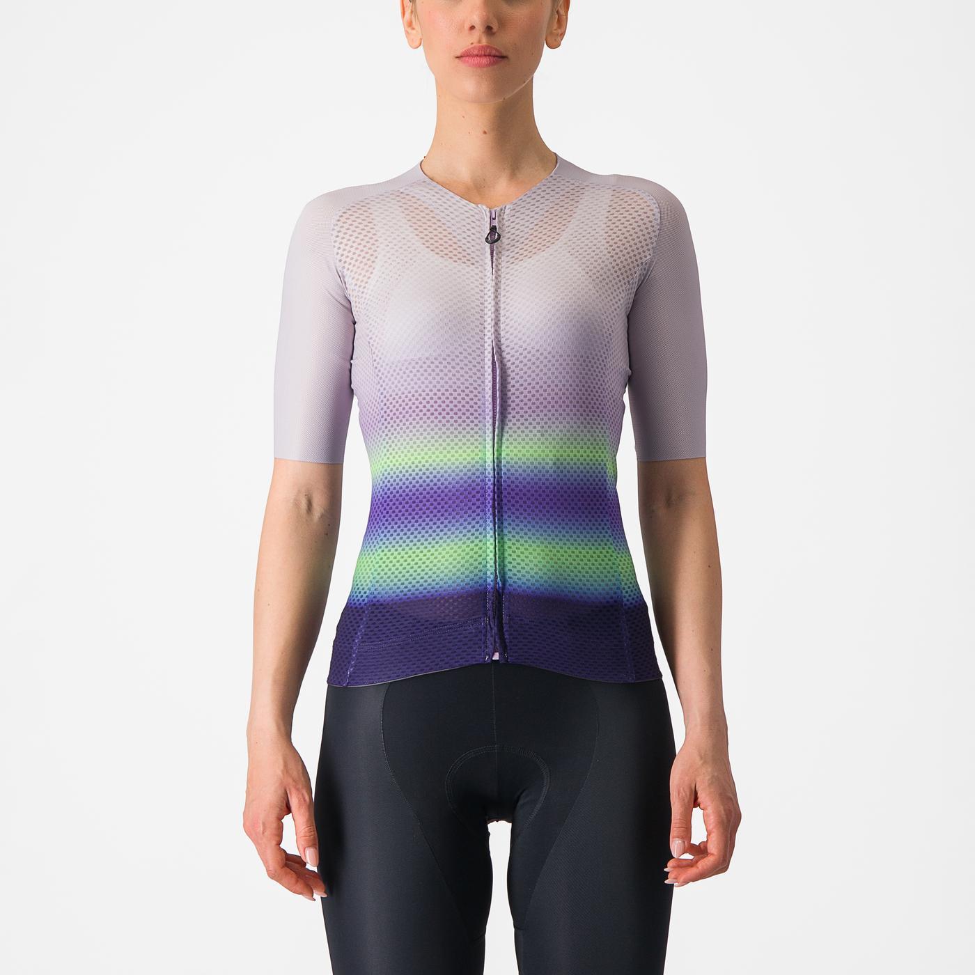 Trikot CASTELLI CLIMBER'S 4.0 W Kurzarm Women Violett/Grün