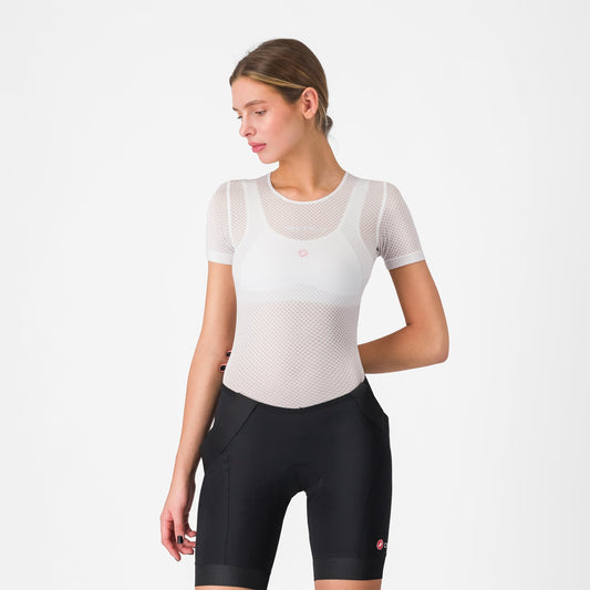 Unterwäsche CASTELLI PRO MESH Damen Kurzarm Weiß