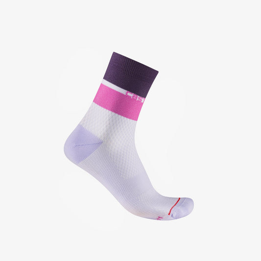 CASTELLI ELEGANTE 12 Damen Socken Weiß/Violett