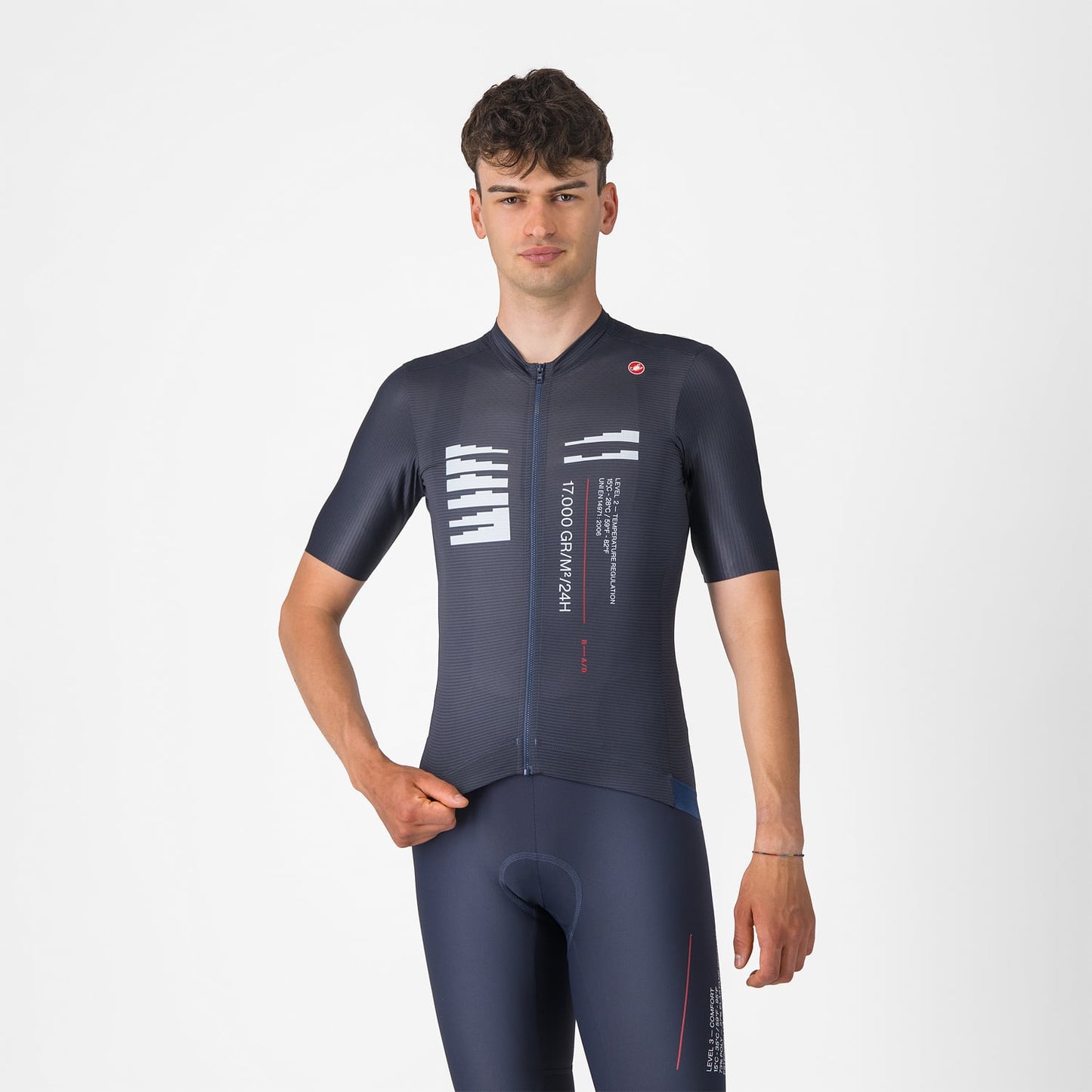 CASTELLI ESPRESSO R--A/D Trikot Kurzarm Blau