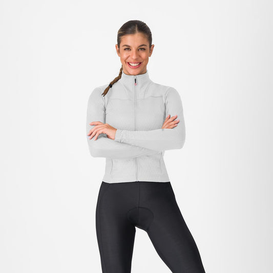 Trikot CASTELLI SFIDA 3 Langarm Frau Grau