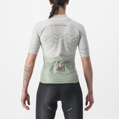 Trikot CASTELLI CLIMBER'S 2.0 W Damen Kurzarm Grau/Grün