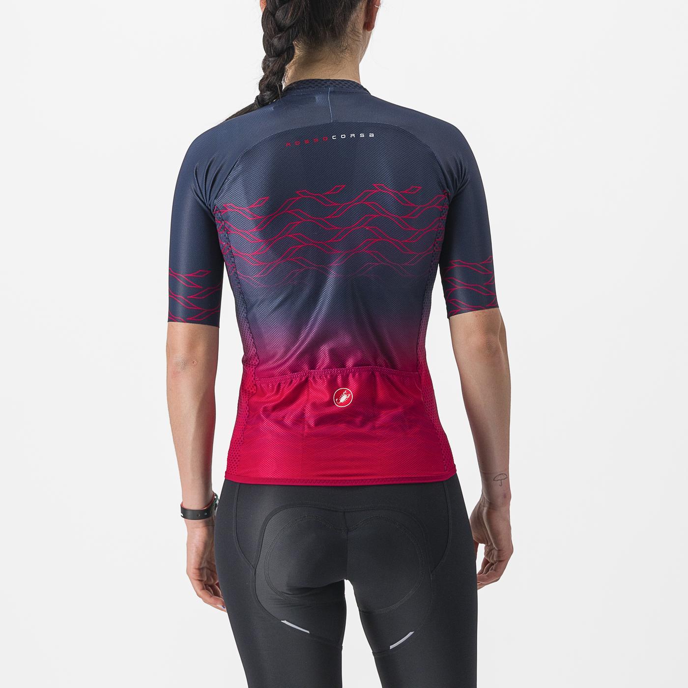 Trikot CASTELLI CLIMBER'S 2.0 Kurzarm Women Blau/Weiß