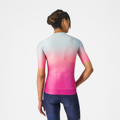 Trikot CASTELLI UPF Damen Kurzarm Rosa