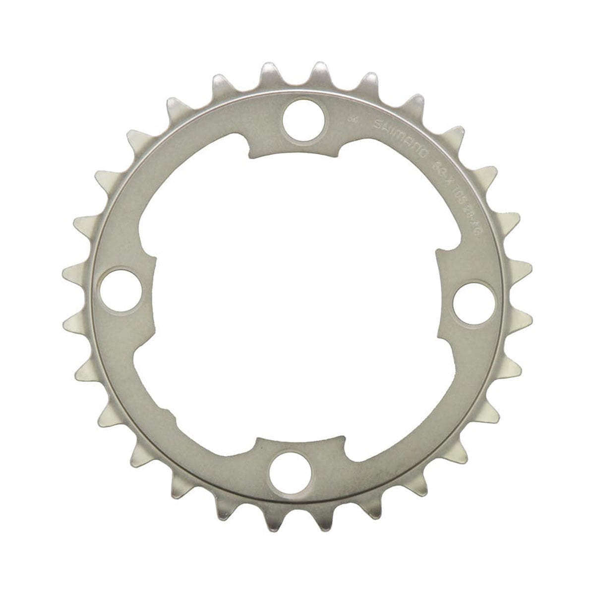 Inneres Kettenblatt SHIMANO XTR M985 10-fach, 4-Loch, 88 mm — Ansicht des Kettenblatts vor weißem Hintergrund