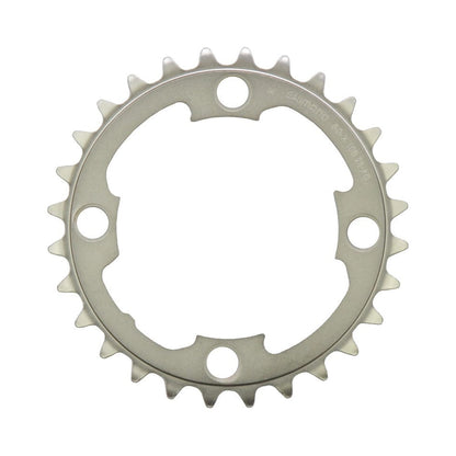 Inneres Kettenblatt SHIMANO XTR M985 10-fach, 4-Loch, 88 mm — Ansicht des Kettenblatts vor weißem Hintergrund