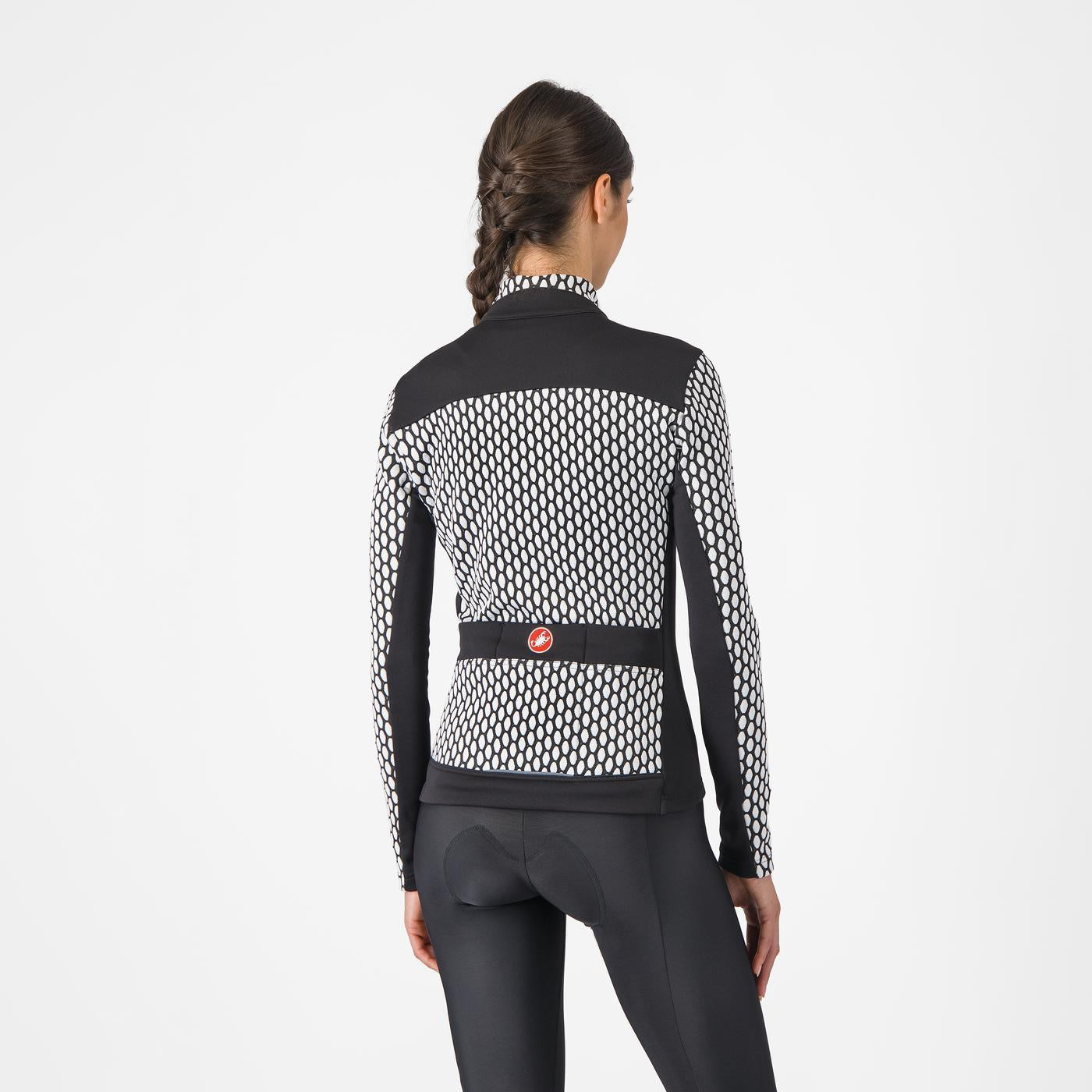 Trikot CASTELLI SFIDA 2 Langarm Women Schwarz/Weiß