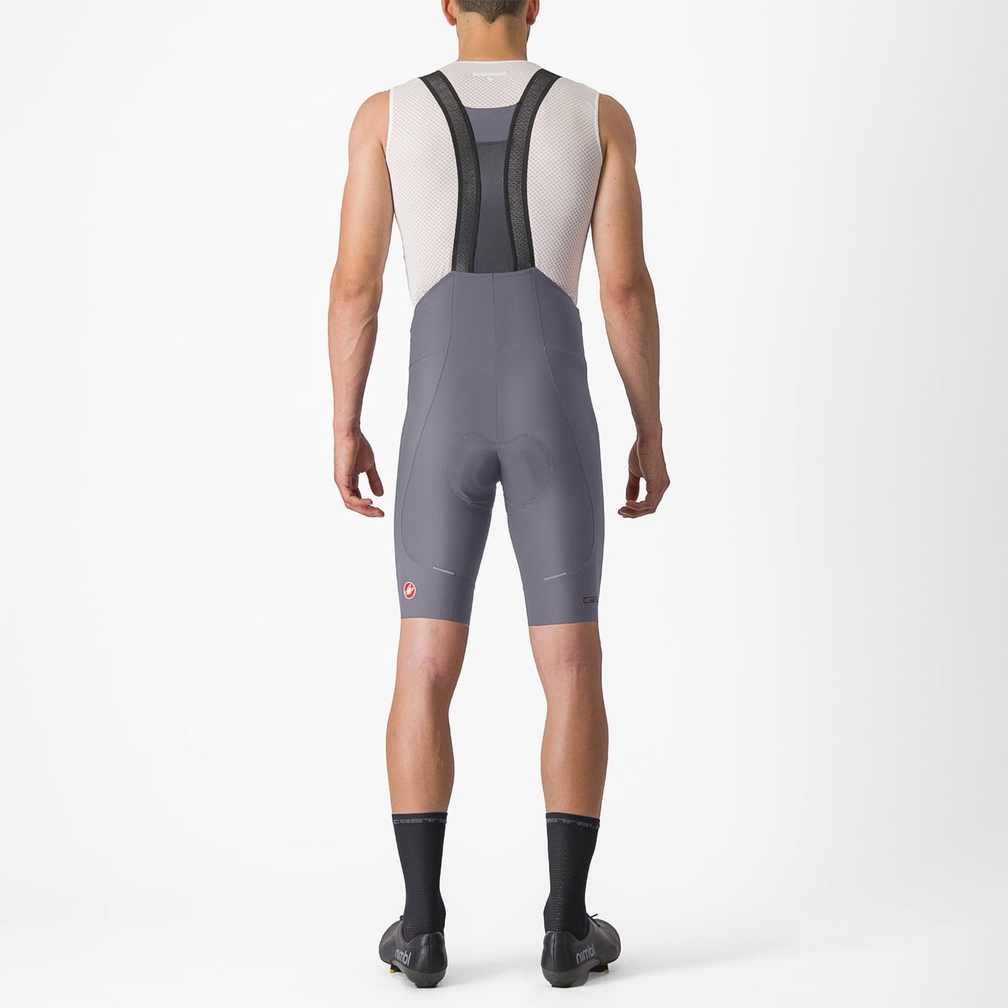 CASTELLI ESPRESSO Kurze Trägerhose Rauchgrau