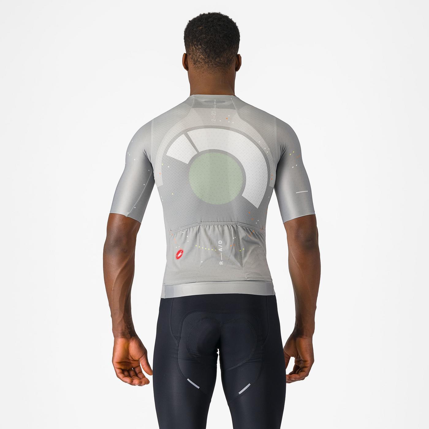 Trikot CASTELLI R-A/D Kurzarm Muticouleur Grau