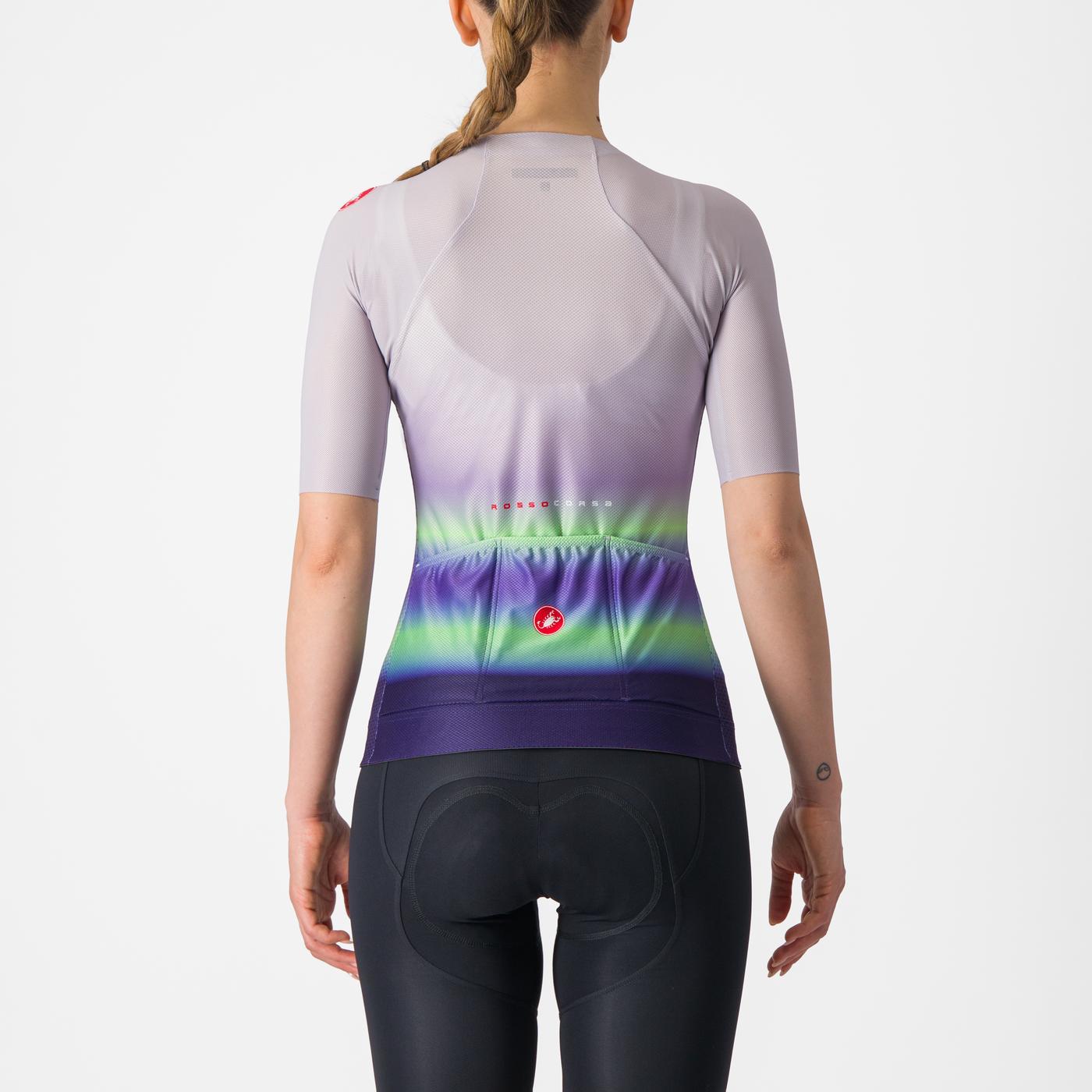 Trikot CASTELLI CLIMBER'S 4.0 W Kurzarm Women Violett/Grün