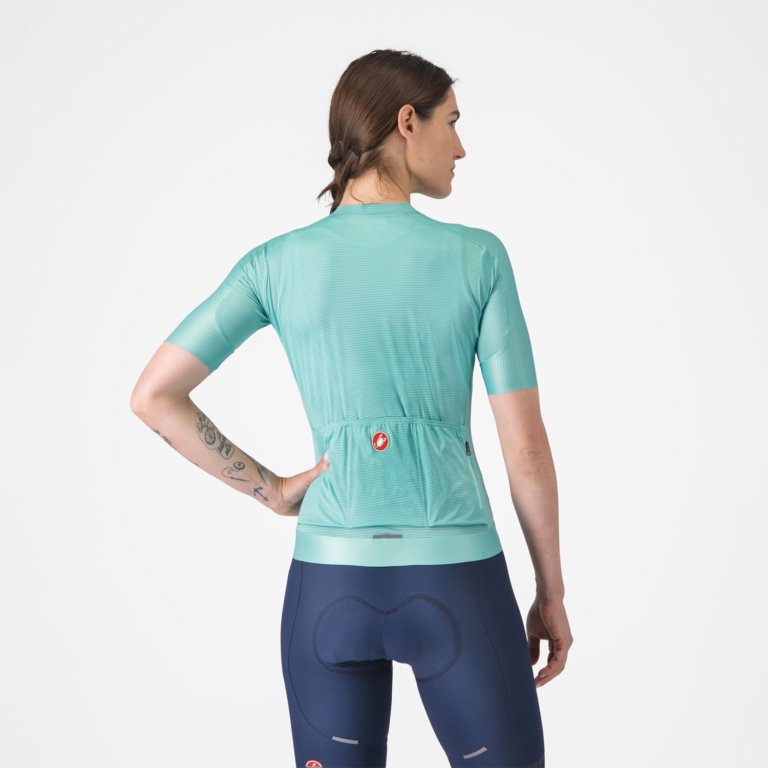 rennrad trikot türkis CASTELLI ESPRESSO Damen Trikot Kurzarm Türkis – Probikeshop