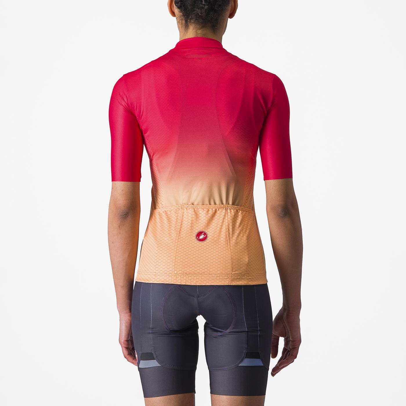 Trikot CASTELLI SALITA Kurzarm Frau Rosa/Orange