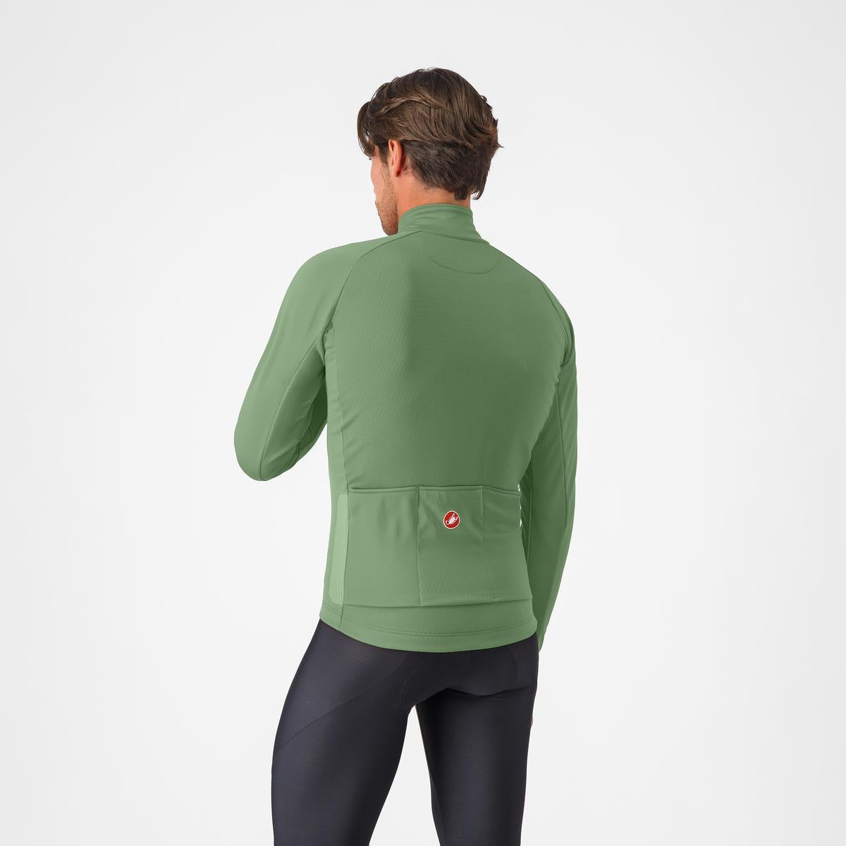Trikot CASTELLI ESPRESSO THERMAL Langarm Peper Grün