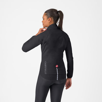 Damen-Regenjacke CASTELLI EMERGENCY 3 RAIN Schwarz
