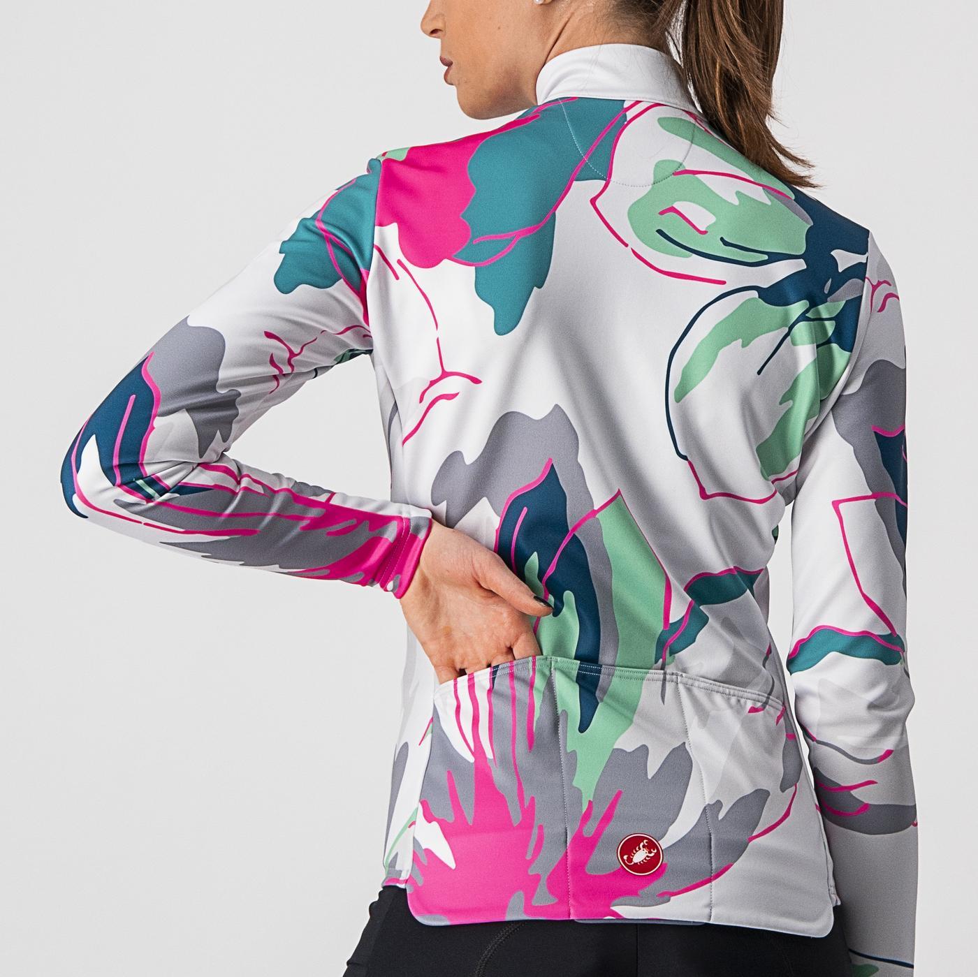 CASTELLI UNLIMITED THERMAL Damen Langarmtrikot Grau/Blau