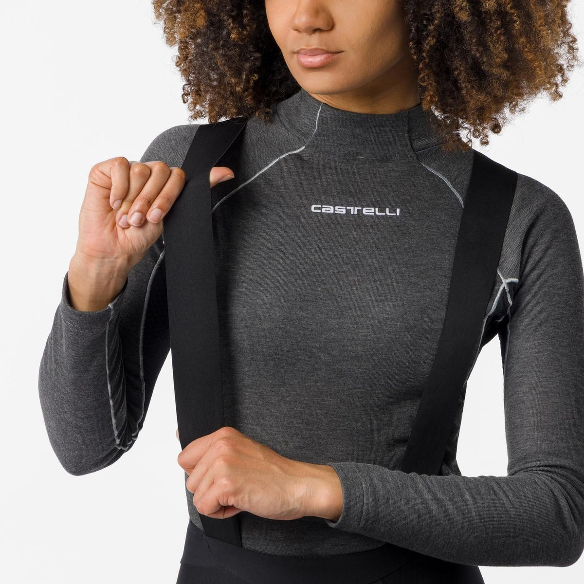 Lange Trägerhose CASTELLI COMPETIZIONE DT Damen Schwarz