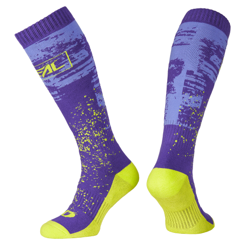 Socken O'NEAL PRO MX PAINT Violett/Neongelb