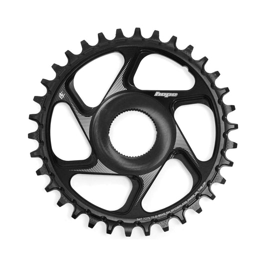 Plateau Mono HOPE R22 9/10/11/12V Direct Mount E-Bike SHIMANO Noir — vue du plateau sur fond blanc