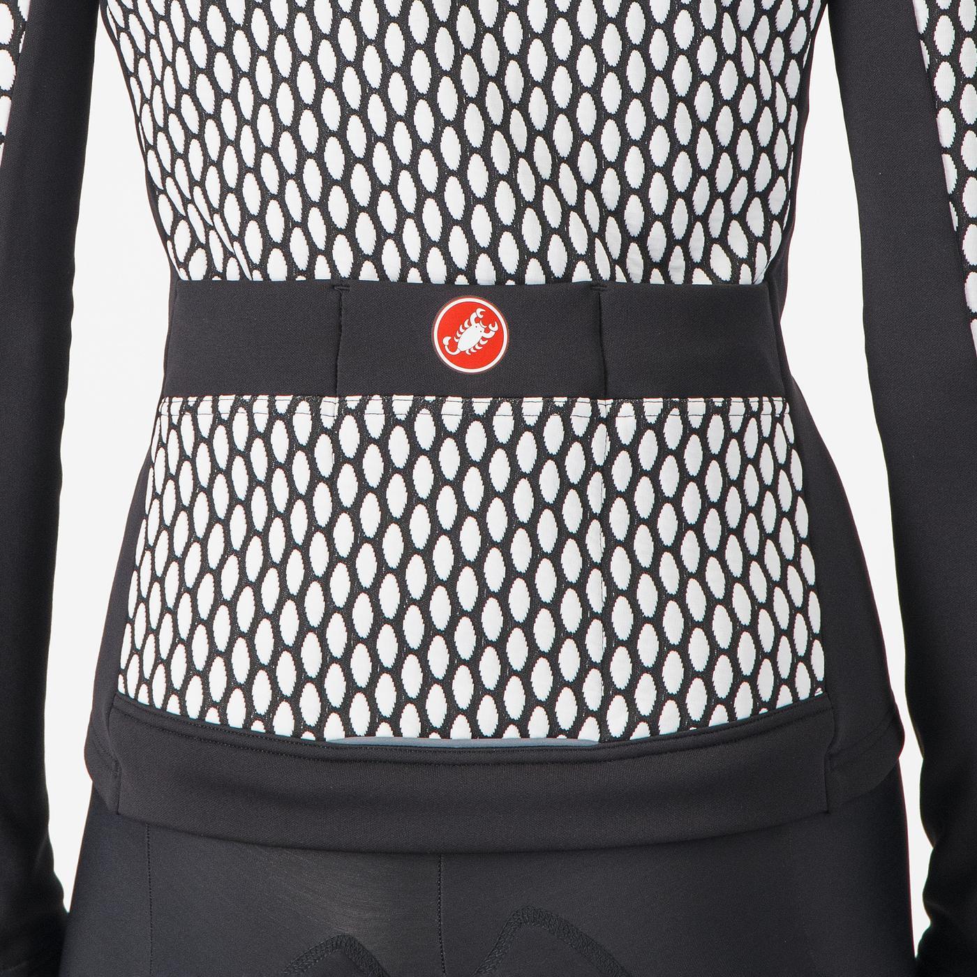 Trikot CASTELLI SFIDA 2 Langarm Women Schwarz/Weiß