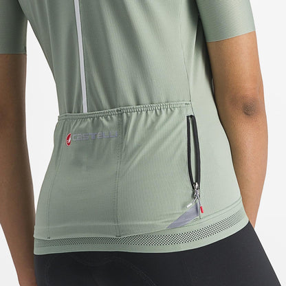 Trikot CASTELLI ENDURANCE W Damen Kurzarm Grün