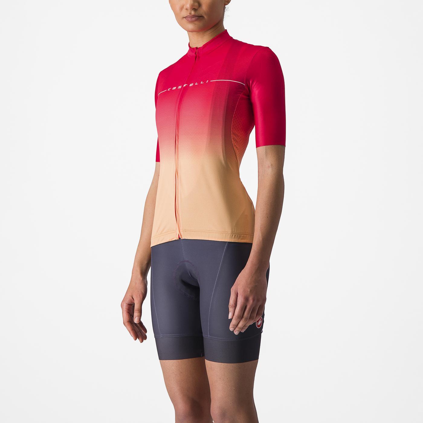 Trikot CASTELLI SALITA Kurzarm Frau Rosa/Orange