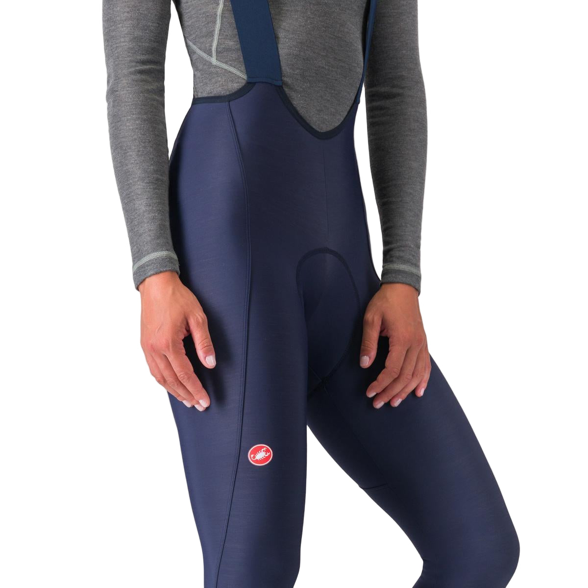 CASTELLI ESPRESSO W DT Damen Lange Trägerhose Blau