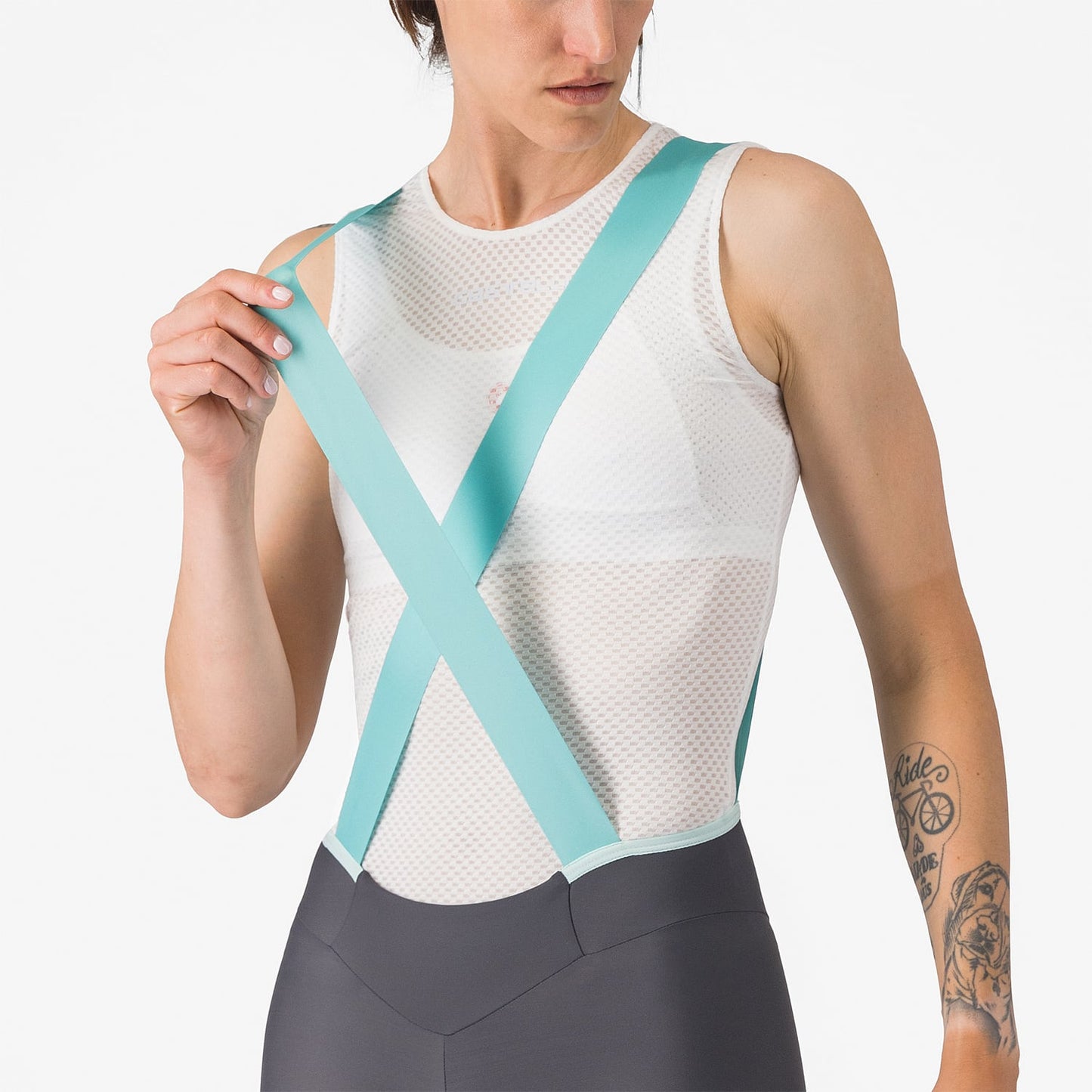 CASTELLI PRIMA 2 DT Damen Kurz Trägerhose Dunkelgrau