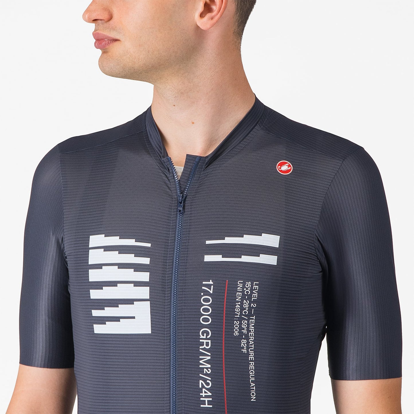 CASTELLI ESPRESSO R--A/D Trikot Kurzarm Blau