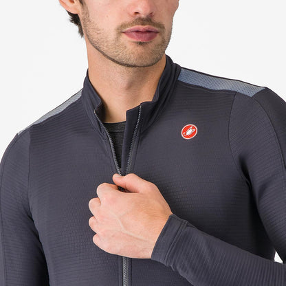 Langarm-Radtrikot CASTELLI PURO 4 Dark Gray