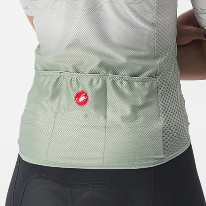 Trikot CASTELLI CLIMBER'S 2.0 W Damen Kurzarm Grau/Grün