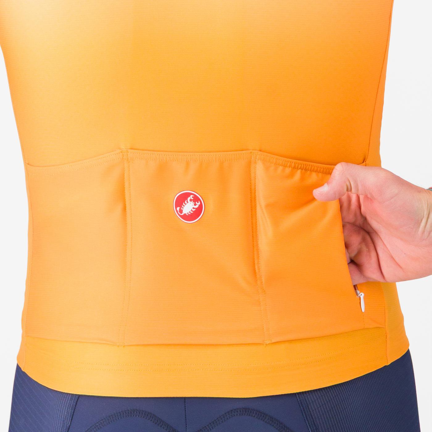 CASTELLI UPF Trikot Kurzarm Orange