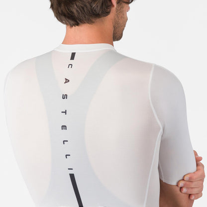 Trikot CASTELLI DRITTONE LOGO Kurzarm Weiß