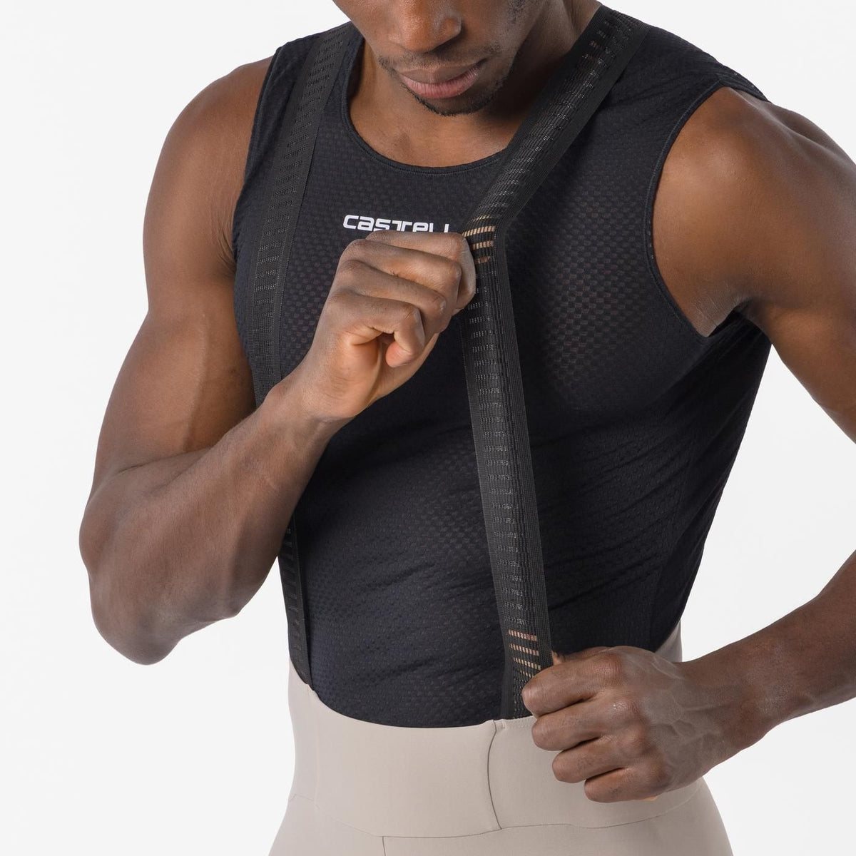 Lange Trägerhose CASTELLI ESPRESSO Transition Beige