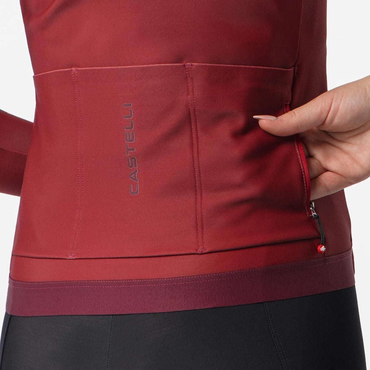 Trikot CASTELLI ESPRESSO THERMAL 2 Damen Bordeaux