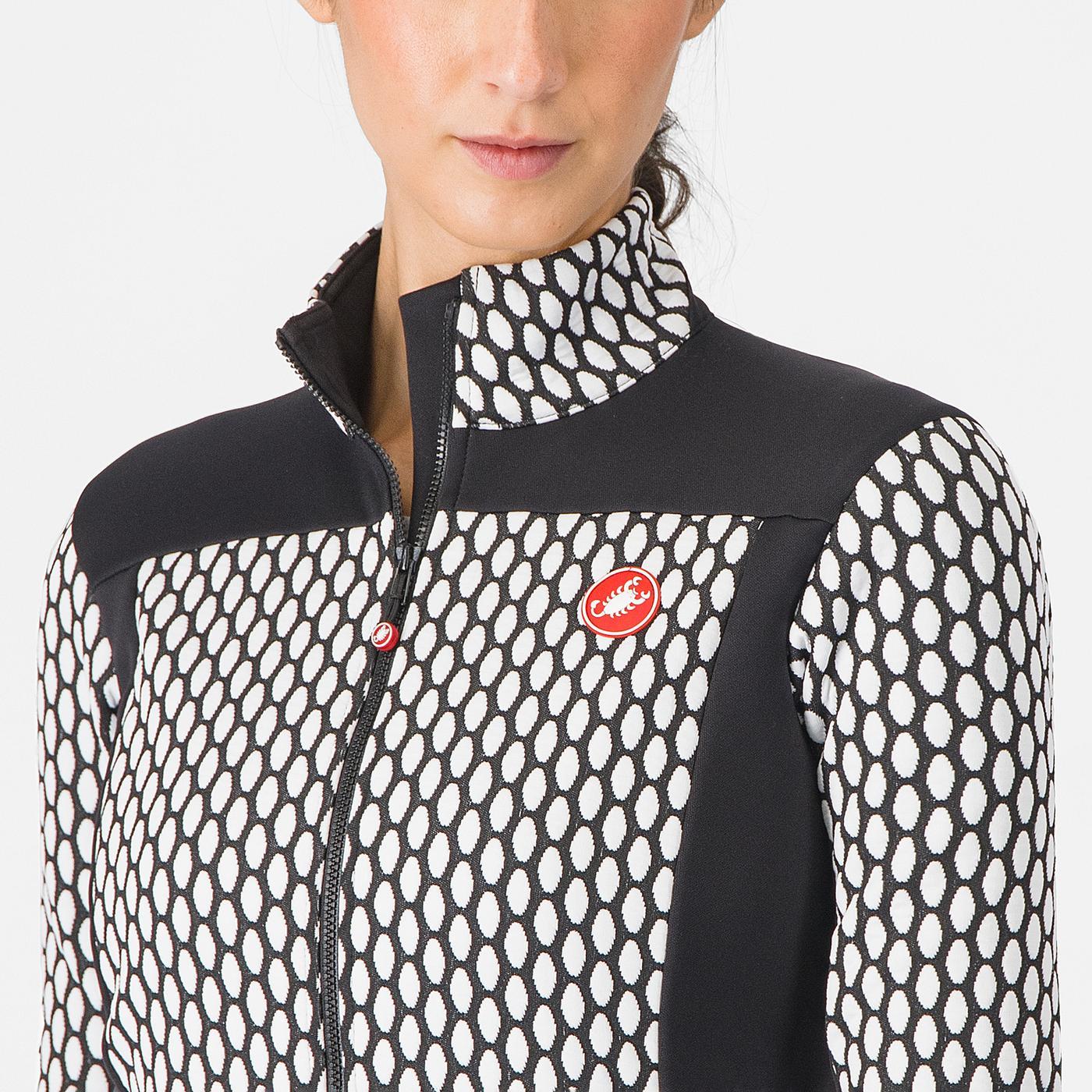 Trikot CASTELLI SFIDA 2 Langarm Women Schwarz/Weiß