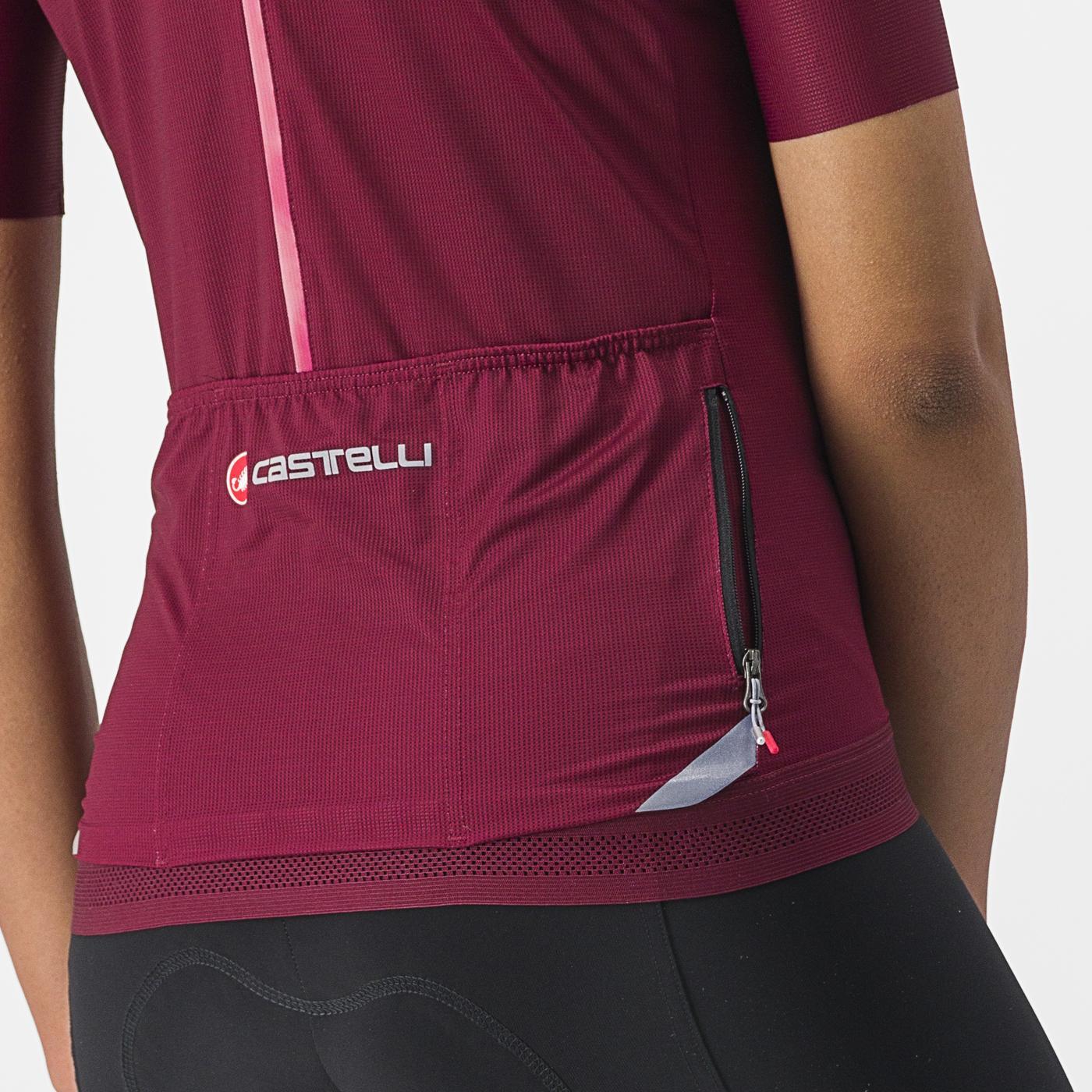 CASTELLI ENDURANCE Trikot Kurzarm Frau Bordeaux