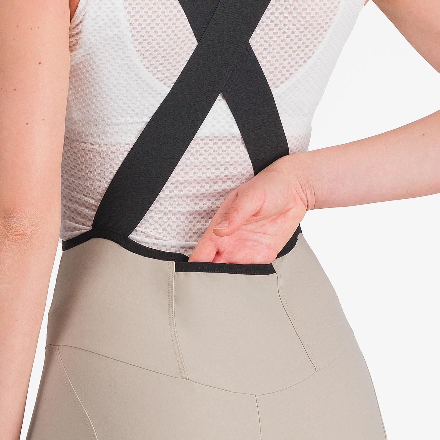CASTELLI ESPRESSO W DT Frauen Beige Kurze Trägerhose