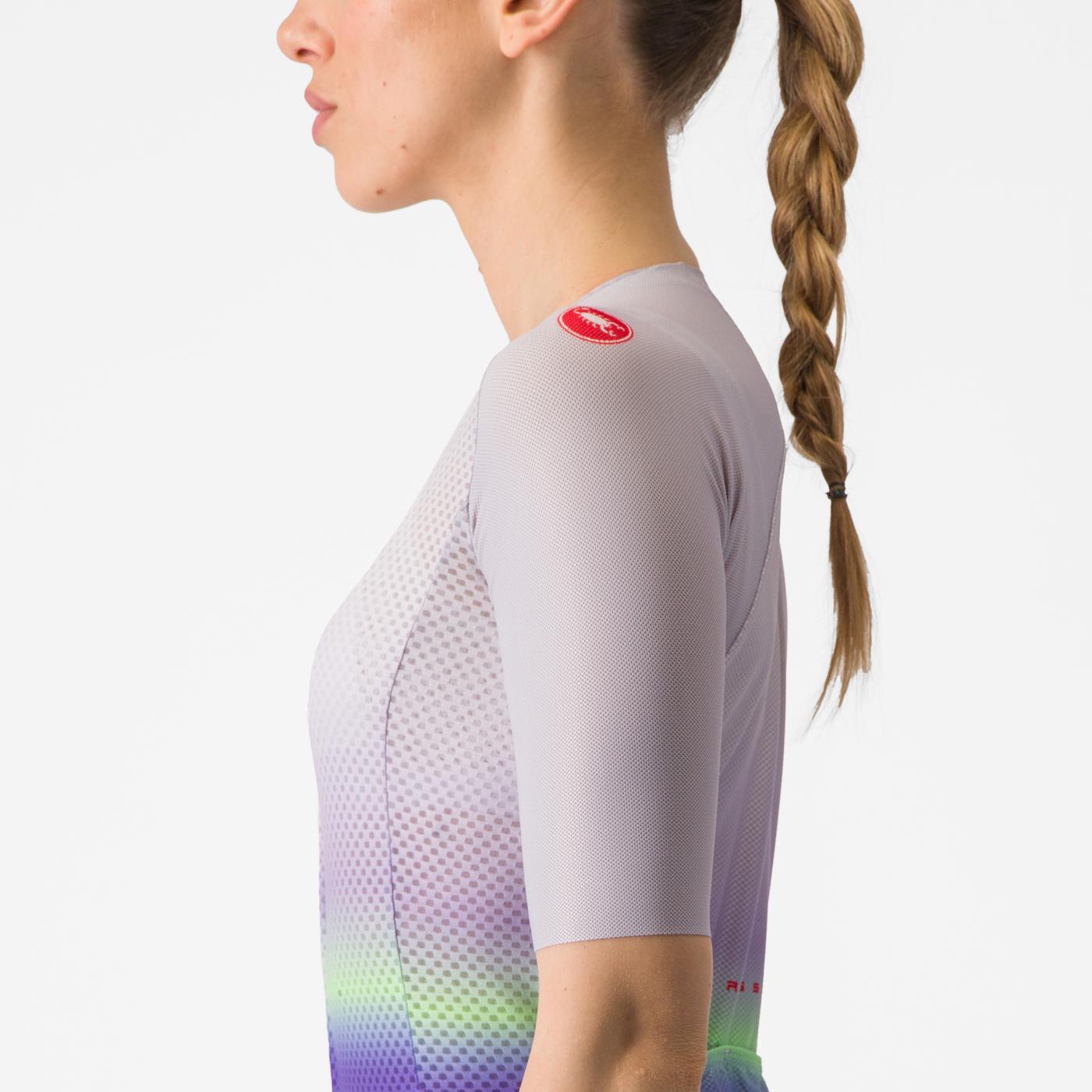 Trikot CASTELLI CLIMBER'S 4.0 W Kurzarm Women Violett/Grün