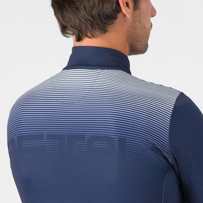 Trikot CASTELLLI APICE THERMAL Lange Ärmel Blau/Orange