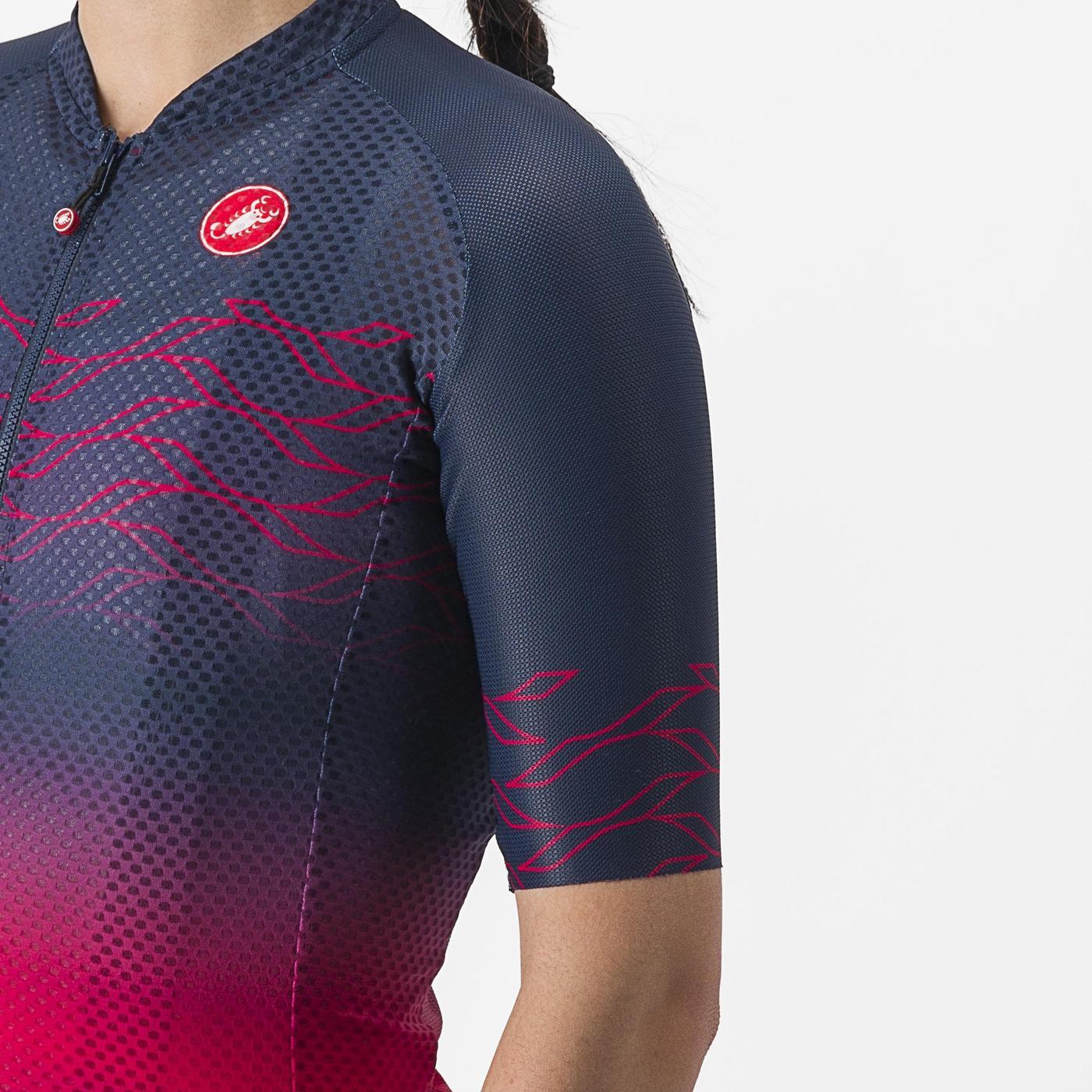 Trikot CASTELLI CLIMBER'S 2.0 Kurzarm Women Blau/Weiß