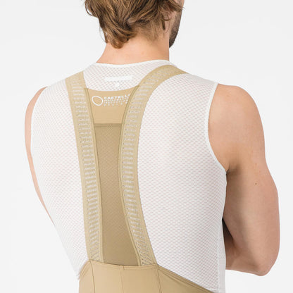 Kurze Trägerhose CASTELLI ESPRESSO 2 Beige Elmwood