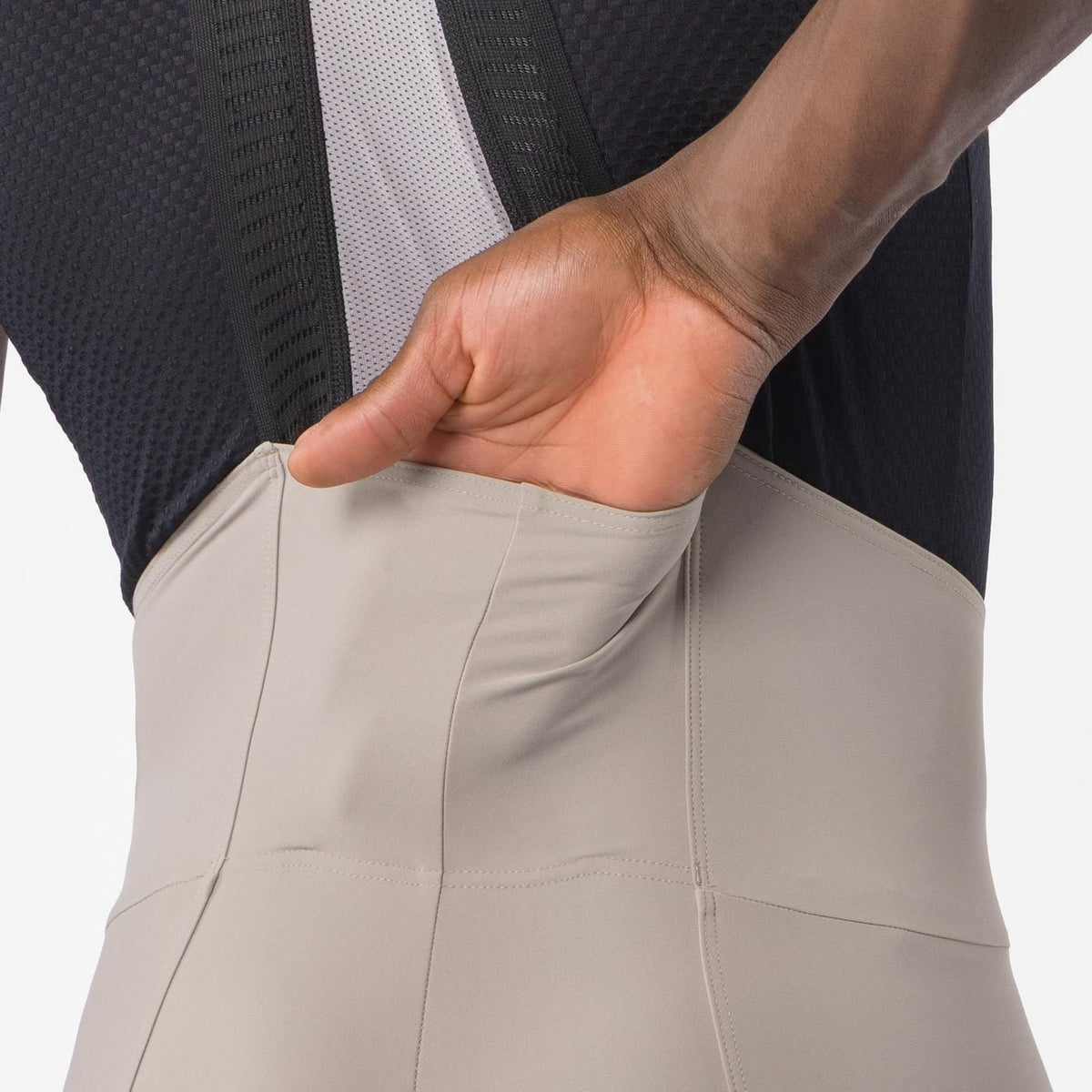 Lange Trägerhose CASTELLI ESPRESSO Transition Beige
