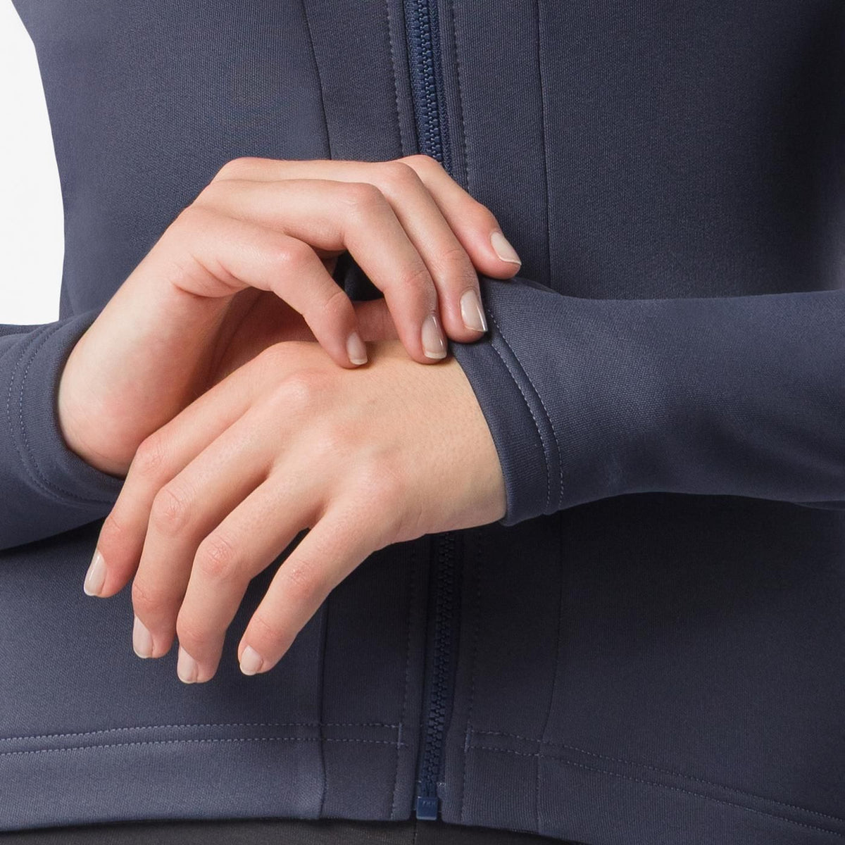 Trikot CASTELLI SINERGIA 3 FZ Langarm Damen Blau