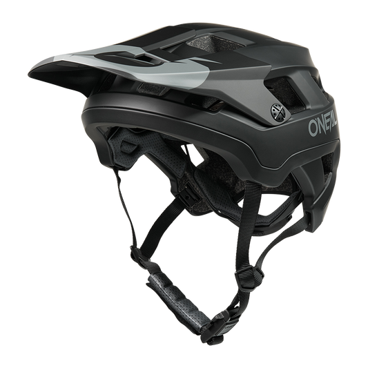 stylischer mtb helm O'NEAL DEFENDER SOLID MTB-Helm Blau/Grau – Probikeshop