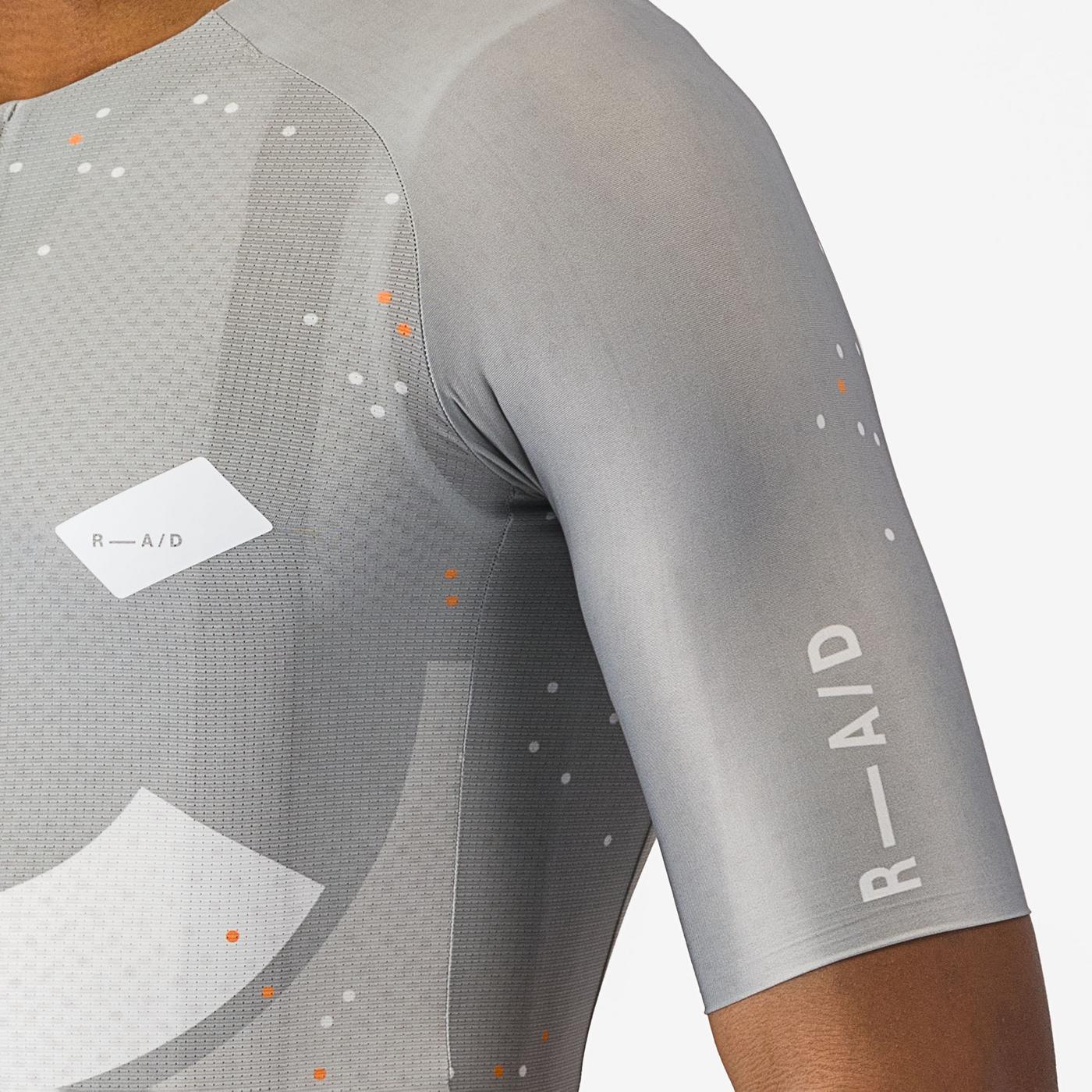 Trikot CASTELLI R-A/D Kurzarm Muticouleur Grau