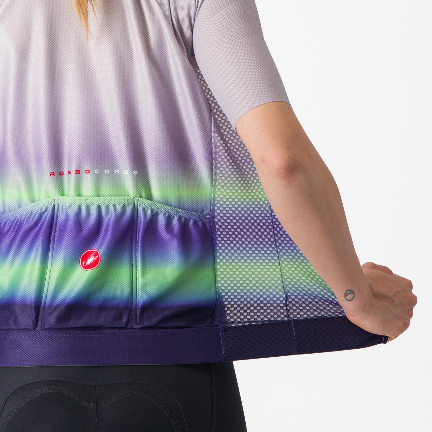Trikot CASTELLI CLIMBER'S 4.0 W Kurzarm Women Violett/Grün