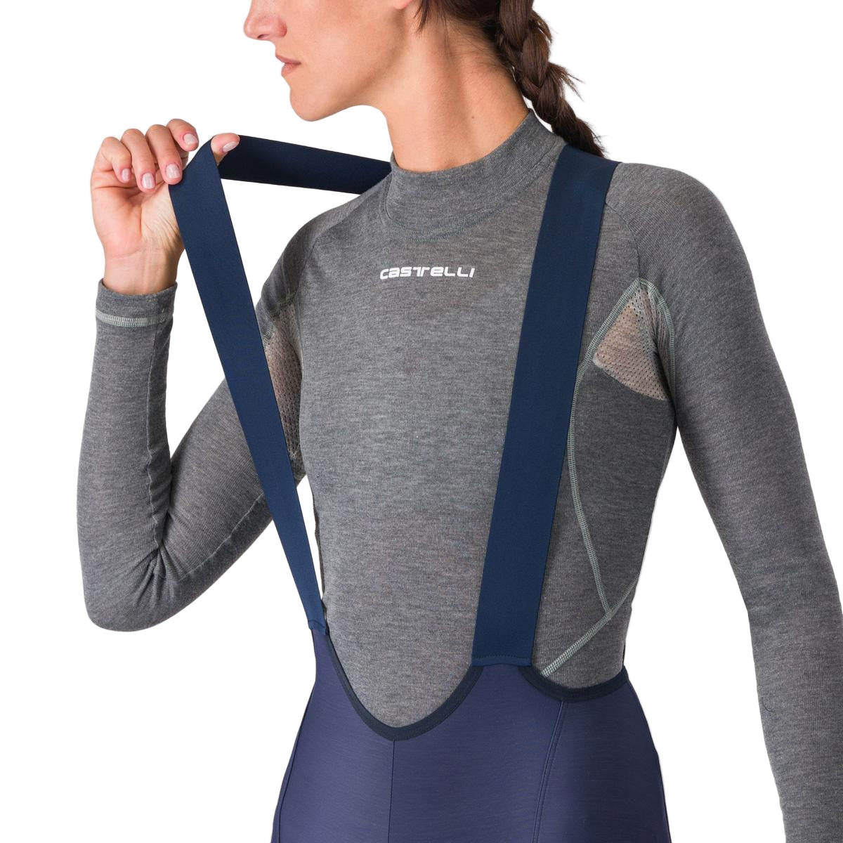 CASTELLI ESPRESSO W DT Damen Lange Trägerhose Blau