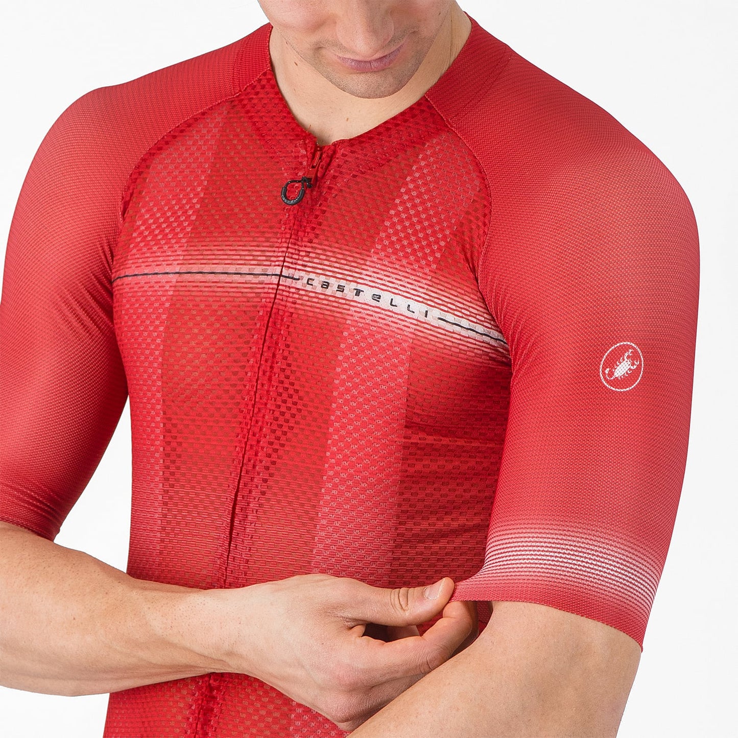 Trikot CASTELLI CLIMBER'S A/C Kurzarm Rot