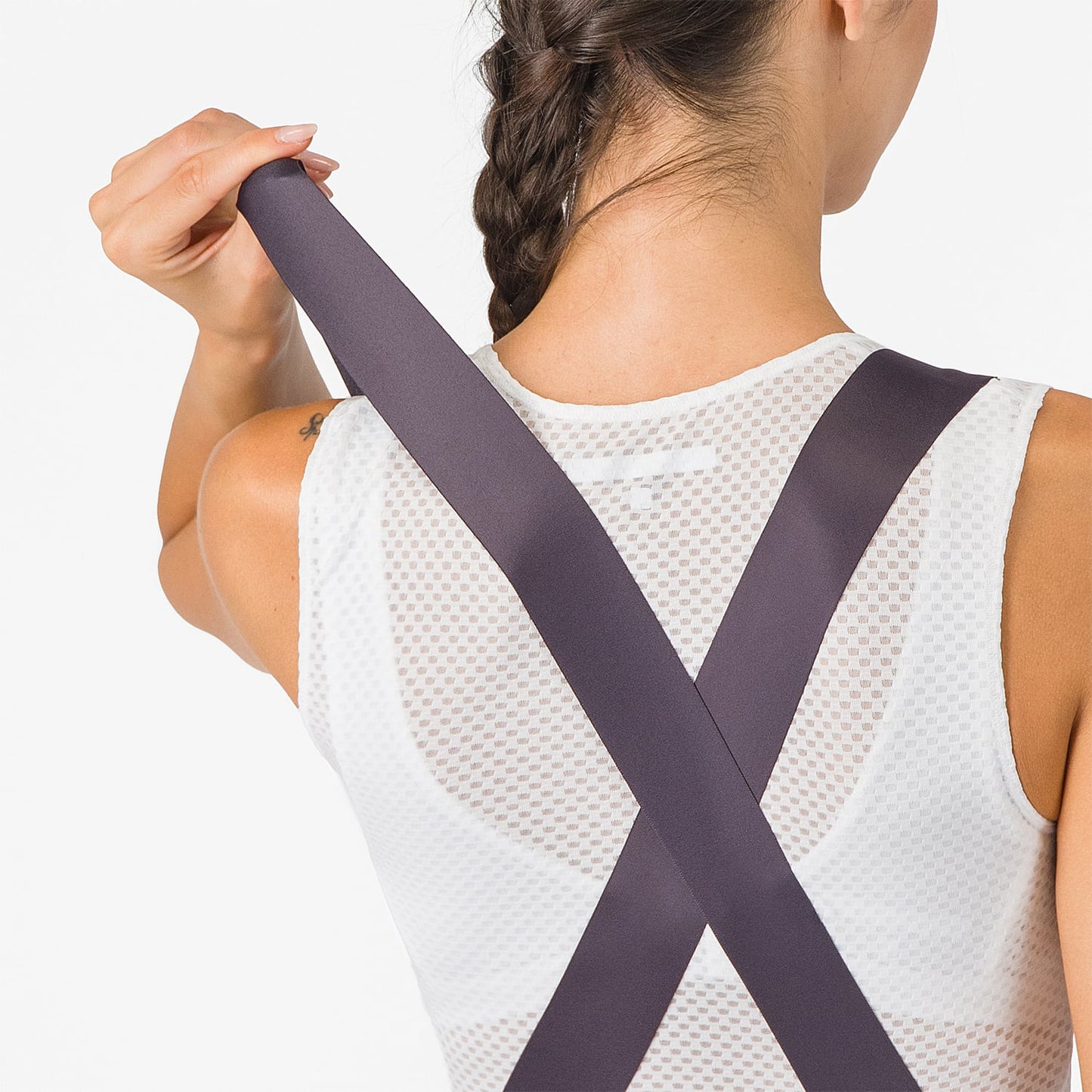 CASTELLI PRIMA 2 DT Damen Kurze Trägerhose Dunkelviolett