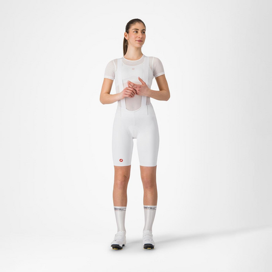 CASTELLI FREE AERO RACE S Damen Kurz Trägerhose Weiß